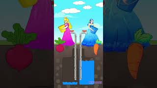 Selfish BlueHaired Princess vs Princess PEACH and The Ending  Funny Animation shorts story [upl. by Giefer154]