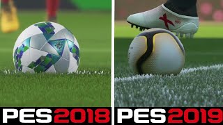 PES 19 vs PES 18 Gameplay Comparison [upl. by Crosley]