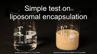 Simple test on liposomal encapsulation liposomal vitamin C biohacking [upl. by Kristopher]