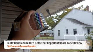 MDW Bird Deterrent Repellent Scare Tape Review [upl. by Enawtna]