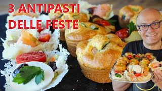 Antipasti per Natale e le Feste Tre ricette antipasti di Natale e non solo di Natale antipasto [upl. by Elisabet]