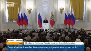 Anschluss der Krim an Russland  Rede von Wladimir Putin am 18032014 [upl. by Igal579]