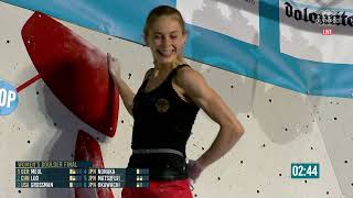 Recap Boulder Finals Women  Brixen  IFSC Worldcup 2022 [upl. by Reinar]