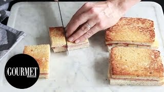 Fried mortadella sandwiches  Gourmet Traveller [upl. by Oppen]