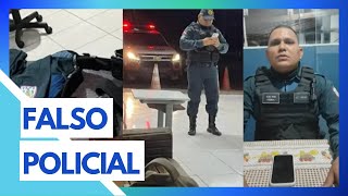 FALSO POLICIAL É PRESO APÓS PEDIR CARONA EM VIATURA DA PM [upl. by Branch]