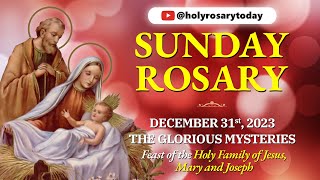 SUNDAY HOLY ROSARY 💛 DECEMBER 31 2023 💛 GLORIOUS MYSTERIES OF THE ROSARY VIRTUAL holyrosarytoday [upl. by Garnette22]