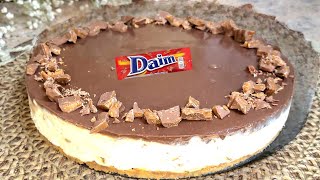 How to make Daim cheesecake recipe  Homemade daim cheesecake  Daim Käsekuchen [upl. by Joycelin952]