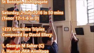 Grandsire Triples at Bishopsgate C London [upl. by Anoirb]