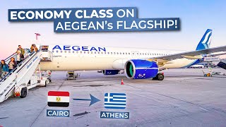 TRIPREPORT  Aegean ECONOMY  Cairo  Athens  Airbus A321neo [upl. by Neerahs240]