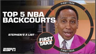 Stephen’s AList ANY ISSUES with the top 5 backcourts  First Take [upl. by Elwira]