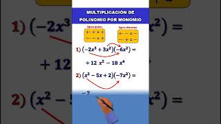 Multiplicación de polinomio por monomio shortsfeed  Operaciones con polinomios profeguille [upl. by Dane]