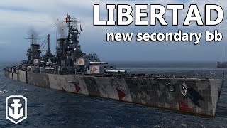 The New Best Secondary Battleship In World of Warships Libertad First Impressions [upl. by Fagin133]