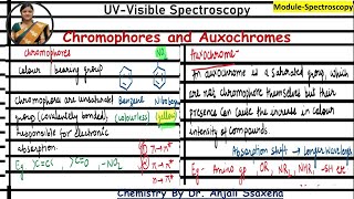 Chromophore and Auxochrome Uv spectroscopy Chromophore and Auxochrome in UV spectroscopy [upl. by Berkman]