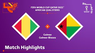 Guinea v GuineaBissau  FIFA World Cup Qatar 2022 Qualifier  Match Highlights [upl. by Gardy]