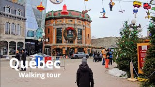 Quebec city Christmas market🎄 The German Christmas Market  Walking Tour 2023 UHD [upl. by Balsam]