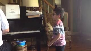 5 yr old Gavin Stevens sings Andrea Bocelli quotCon te Partiroquot Italian opera [upl. by Etselec]