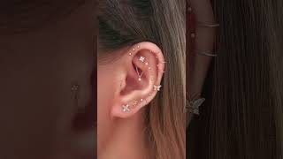 Pretty Ear Piercing Ideas for Women Cartilage Helix Earring Studs [upl. by Morehouse144]