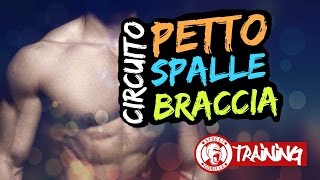 CIRCUITO a CORPO LIBERO  allenamento PETTO BRACCIA e SPALLE  10 min workout [upl. by Yelyac]