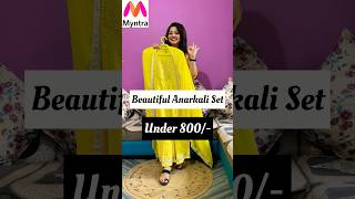 Myntra anarkali set haul under 800 💫💫 myntrabesthaul myntrakurtaset myntra shorts [upl. by Nesline]