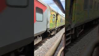 Paschim Superfast Overtaking Saurashtra Express train traintravel indianrailwayshighspeedtrain [upl. by Gwyneth]