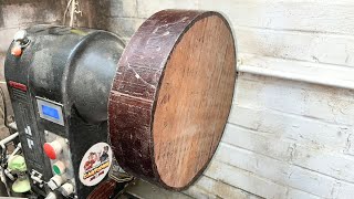 Turning a Stunning Sapele Bowl with Gold Gilt Accents [upl. by Tupler878]