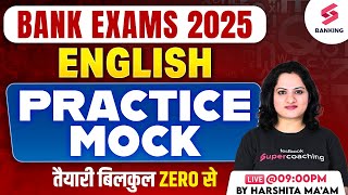 Bank Exam 2024  English Preparation For Beginners  English Practice mock Test 1 By Harshita Maam [upl. by Nyrret189]