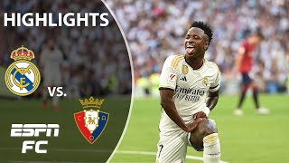 Real Madrid vs Osasuna  LALIGA Highlights  ESPN FC [upl. by Ydnolem225]