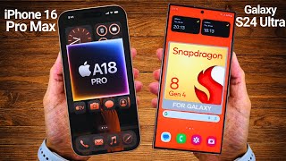 Speed Test iPhone 16 Pro Max vs Galaxy S24 Ultra – Who’s Faster [upl. by Broeker]