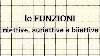 Funzioni iniettive suriettive e biiettive grafici esempi e differenze [upl. by Ramedlav]