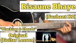 Risaune Bhaye  Sushant KC  Guitar Lesson  Plucking amp Chords [upl. by Miharbi659]