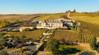 Domaine Carneros Winery In Napa  Aerial View [upl. by Enyamart]