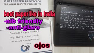 Paperlike matte screen protector review for ipad  OJOS screen protector  paperlike in India [upl. by Riti]