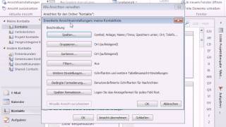 Tutorial Outlook 2010 Ansichten erstellen und verwalten [upl. by Bouley]