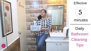 How To Clean Bathroom FAST  Daily Bathroom Cleaning Routine [upl. by Itaws720]