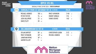 Burghley Park CC Saturday 1st XI v Billingborough CC 1st XI [upl. by Lebazi]