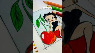 🍒Betty Boop👧🏻 paintingideas shortvideos diy shorts viralvideos viralshorts viral painting [upl. by Fredie]