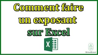 Comment faire un exposant sur Excel [upl. by Nowaj]