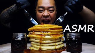 ASMR STACKED BUTTERMILK PANCAKES satisfying eating sounds [upl. by Nire]