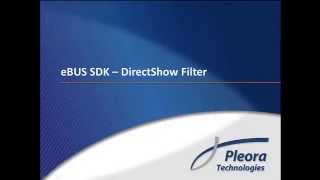 eBUS SDK with DirectShow Filter [upl. by Kyred]