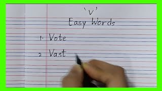 Words That Start With V For Kids To Improve Vocabulary [upl. by Prosper]