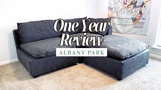 ALBANY PARK Review 1 YEAR Update  Kova Sofa  Cloud Couch dupe  Modular Sectional Sofa [upl. by Raynah]