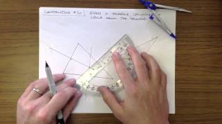 Construction 10  Circumscribe a Circle Around a Triangle [upl. by Ecyal]