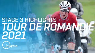 Tour de Romandie 2021  Stage 3 Highlights  inCycle [upl. by Ovid451]