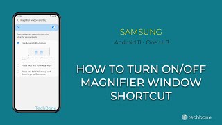 How to Turn OnOff Magnifier window shortcut  Samsung Android 11  One UI 3 [upl. by Aniv]