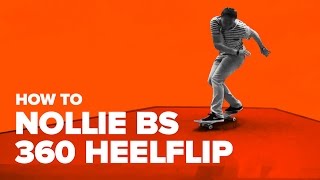 How to Nollie BS 360 Heelflip on a Skateboard [upl. by Dyrrej]