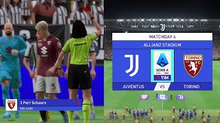 FIFA23 PS4 Gameplay  Juventus 6  0 Torino  Manager  Seria A  Career Mode  Red Card [upl. by Eisaj203]