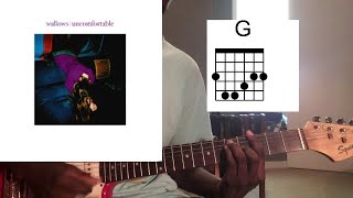 Wallows  Uncomfortable Guitar Tutorial [upl. by Ahsyen]