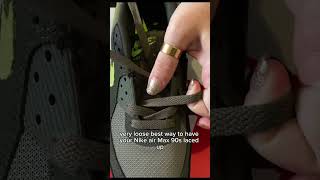 HOW TO LACE YOUR NIKE AIR MAX 90s PROPERLY 2023 [upl. by Lerual]