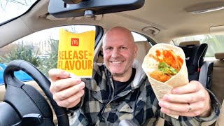 New Spicy Sriracha Chicken Wrap  McDonalds Food Review [upl. by Aceissej291]