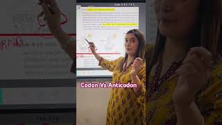 Codon Vs Anticodon  Molecular Basis of Inheritance kcbiozone soniakaushikbiologyexpert [upl. by Yanel]